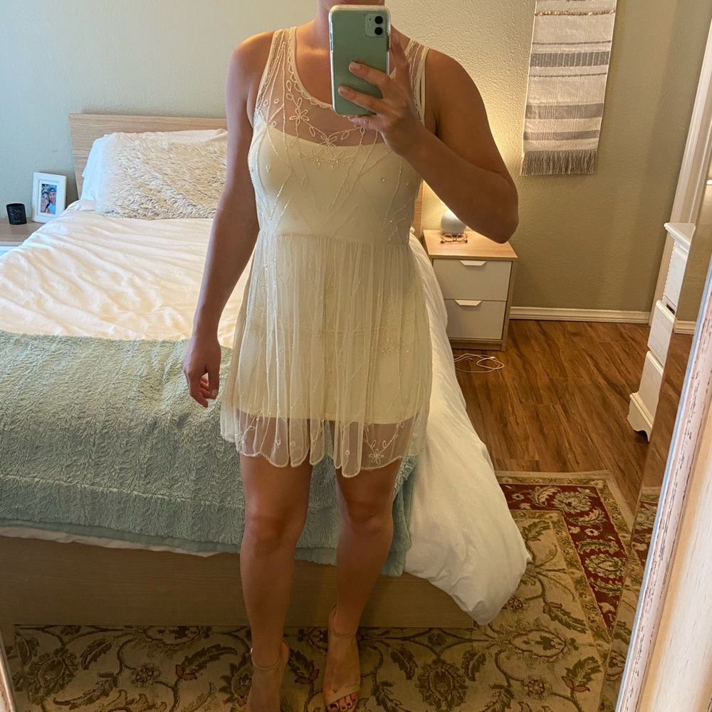 Free people sequin slip dress